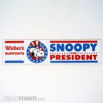 Weber's Supports Snoopy for President Bumper Sticker