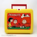 Peanuts Gang Roasting hotdogs - Yellow Lunch Box
