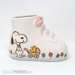 Snoopy and Woodstock baby shoe Planter