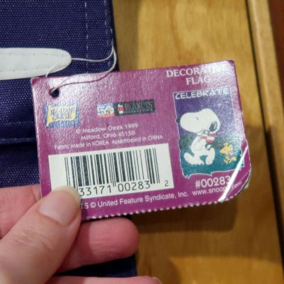Snoopy & Woodstock Carrying Flag Large Flag - ShopCollectPeanuts.com