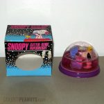 Snoopy and Woodstock playing on Arcade Machine Glitter Globe