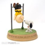 Charlie Brown on Monkey Bars with Snoopy 'Happiness is all in how you look at things' Figurine
