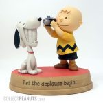 Charlie Brown taking Snoopy's Photo Figurine