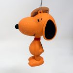 Classic Snoopy Ornament - Orange Glitter