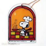 Chef Snoopy Glass Sun Catcher