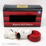 Snoopy with Dog dish Salt and Pepper Shakers