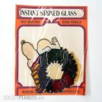 Snoopy laying on Christmas Wreath Instant Stained Glass