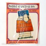 Snoopy on Doghouse 'Conserve Energy' Instant Stained Glass
