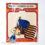 Snoopy Carrying Flag Bicentennial Instant Stained Glass