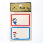 Snoopy Astronaut and Dogdish Name Tag Stickers