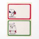 Snoopy and Woodstock Christmas Name Tag Stickers