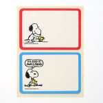 Snoopy and Woodstock Name Tag Stickers