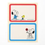 Suited Snoopy and Woodstock and Flower Snoopy Name Tag Stickers