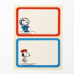 Snoopy Astronaut and Dogdish Name Tag Stickers