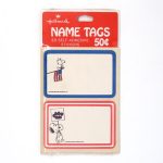Snoopy and Woodstock Patriotic Name Tag Stickers