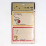 Snoopy and Woodstock Name Tag Stickers