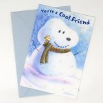 Snoopy Snowman Christmas Card