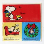 Peanuts Christmas Tag Stickers - Snoopy and Woodstock gift exchange