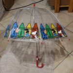 Peanuts Gang crayons Umbrella - Red Handle