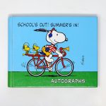 Snoopy on Bike with Woodstocks 'School's Out! Summer's In! Autograph Book