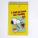 Snoopy eating Ice Cream Sundae 'I Fall in Love too Easily' Spiral Notebook