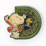 Disco Snoopy by Letter D Monogram Pinback Button