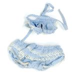 Belle Blue Gingham Bikini Outfit for 10" Plush