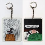 Charlie Brown and Flying Ace in bed Comic Keychain