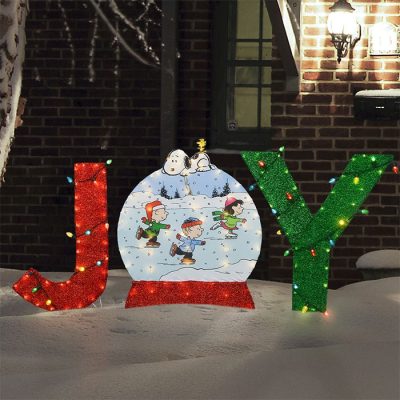 Peanuts yard decor at Bed, Bath & Beyond