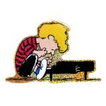 Schroeder at Piano Cutout Sticker By Sandylion