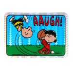 Lucy Pulling Football from Charlie Brown Comic Sticker