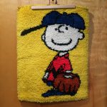 Baseball Charlie Brown Latch Hook Rug