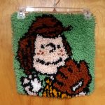 Baseball Peppermint Patty Latch Hook Rug