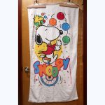 Snoopy on Unicycle Juggling with Woodstock Beach Towel