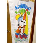 Snoopy and Woodstock Sailing Beach Towel
