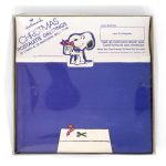Snoopy wrapping bird seed gift on Doghouse Postalettes Stationery