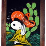 Mexican Snoopy Black Velvet Painting
