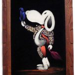 Mexican Snoopy Black Velvet Painting
