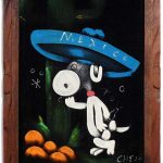 Mexican Snoopy Black Velvet Painting