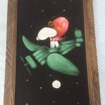 Snoopy Flying Ace Black Velvet Painting