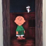 Charlie Brown and Snoopy Black Velvet Painting
