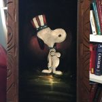 Patriotic Snoopy Black Velvet Painting