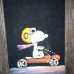 Snoopy Flying Ace driving go kart