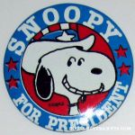 Peanuts Interstate Brands Pin-back Buttons - <a href="https://collectpeanuts.com/clothing-and-accessories/pinbacksbuttons/snoopy-for-president/">View more...</a> Peanuts Interstate Brands Pin-back Buttons