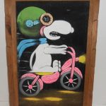 Snoopy Flying Ace on Motorcycle