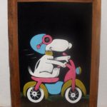 Snoopy Flying Ace on Motorcycle