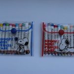 mini pencil cases red and blue