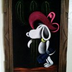 Mexican Snoopy Black Velvet Painting