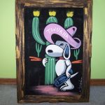Snoopy holding bottle with Cactus