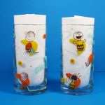 Linus and Charlie Brown glass tumblers